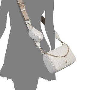 DKNY White Crossbody Bag with Structured Design